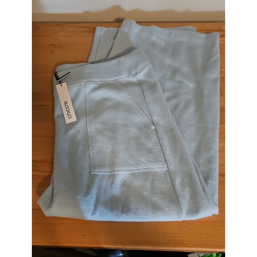 Chico's Pale Blue Stretch Knit Pants